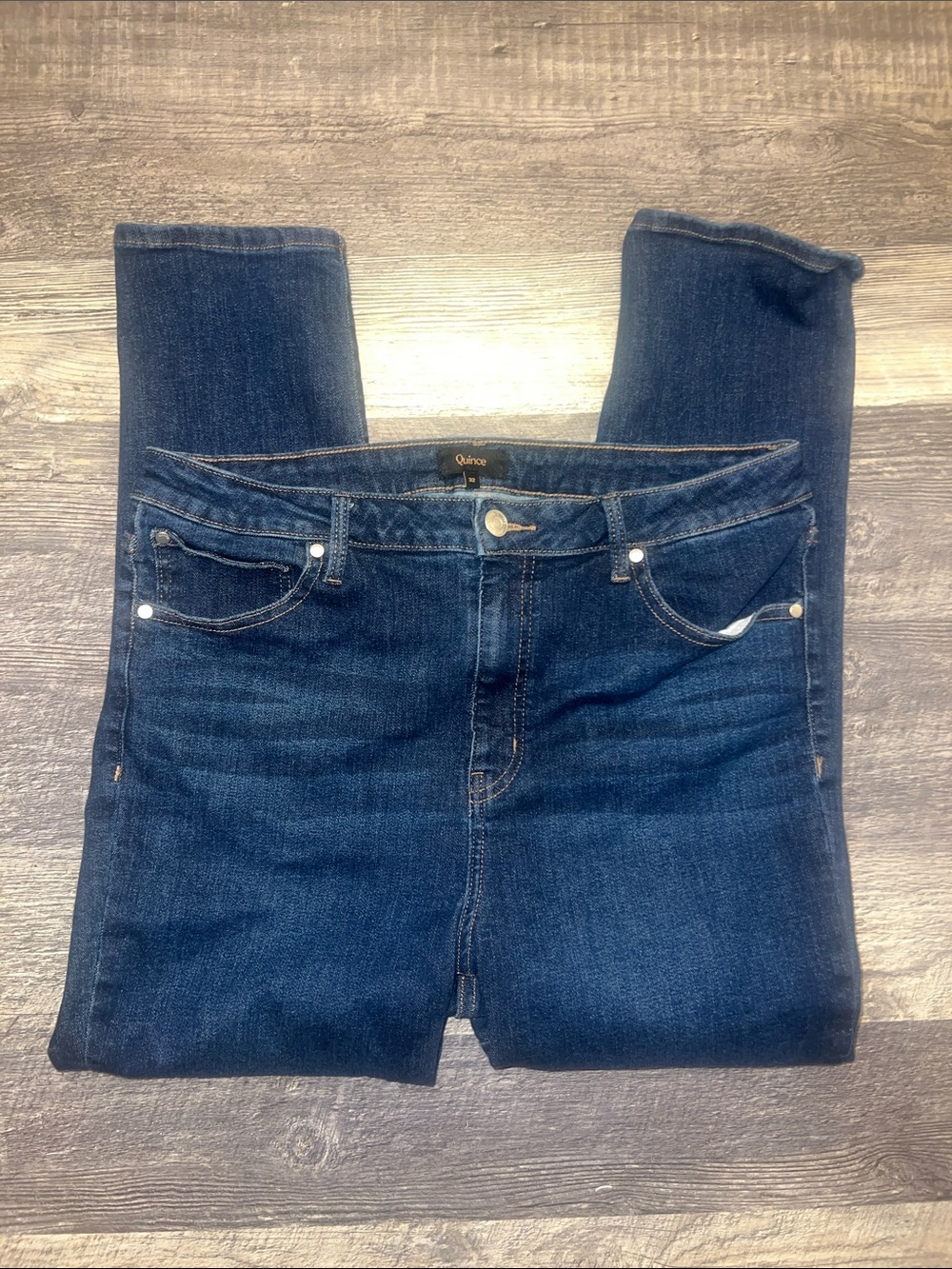Quince Women's Dark Indigo Skinny Jeans